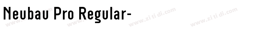 Neubau Pro Regular字体转换